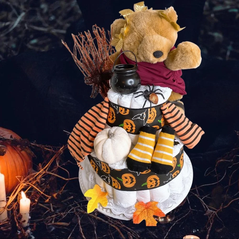 Halloween Diaper Cake, Halloween baby gift